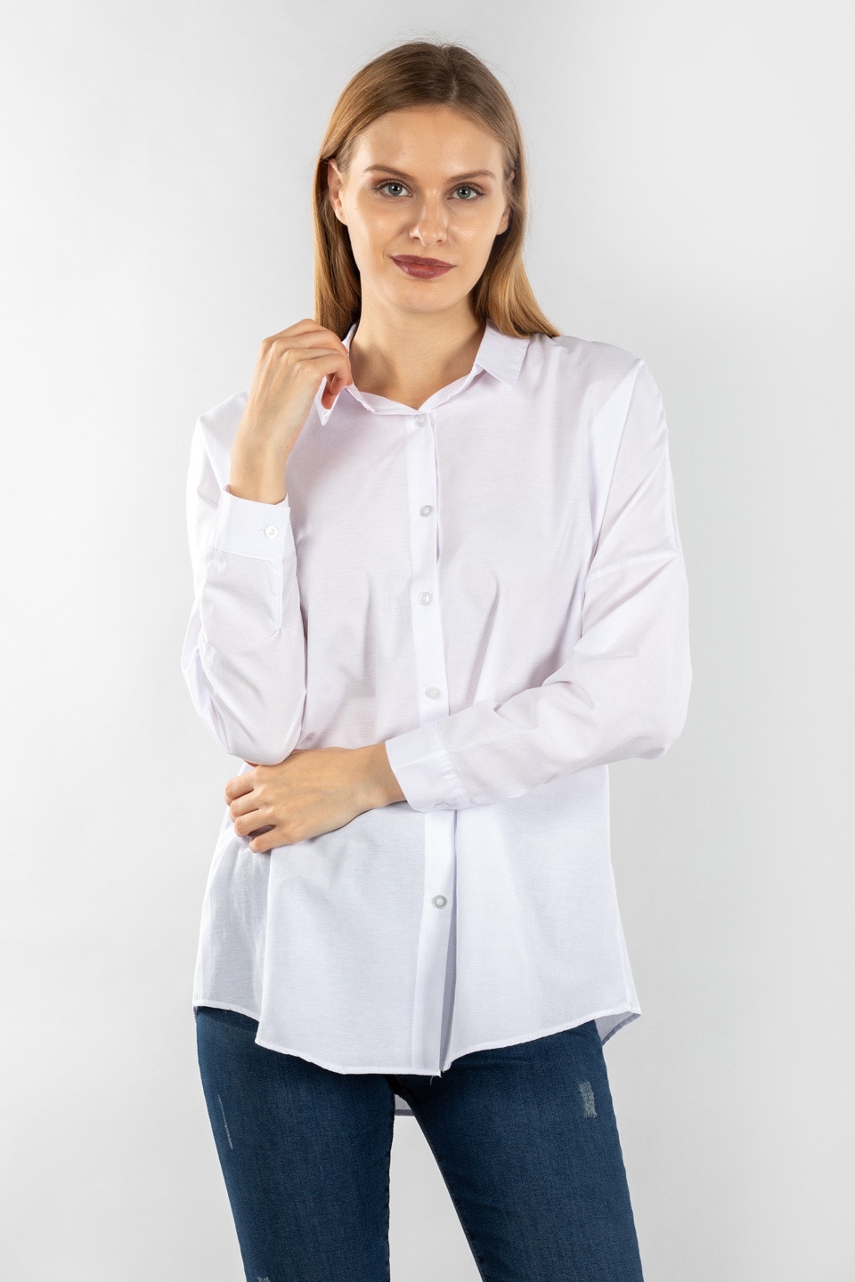 Tunik gömlek-3013 Beyaz