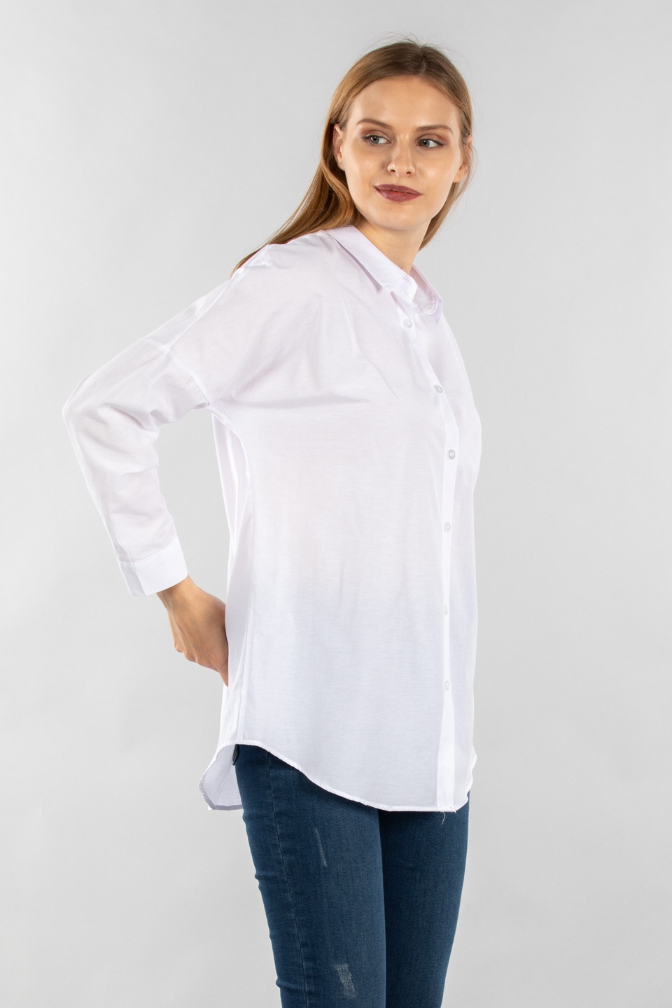Tunik gömlek-3013 Beyaz